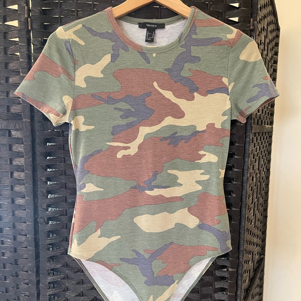 Forever 21 Camo bodysuit